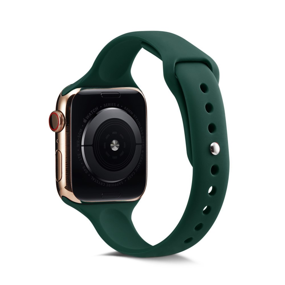  Silikon Armband Apple Watch 42/41/40/38 mm - Mörk Grön