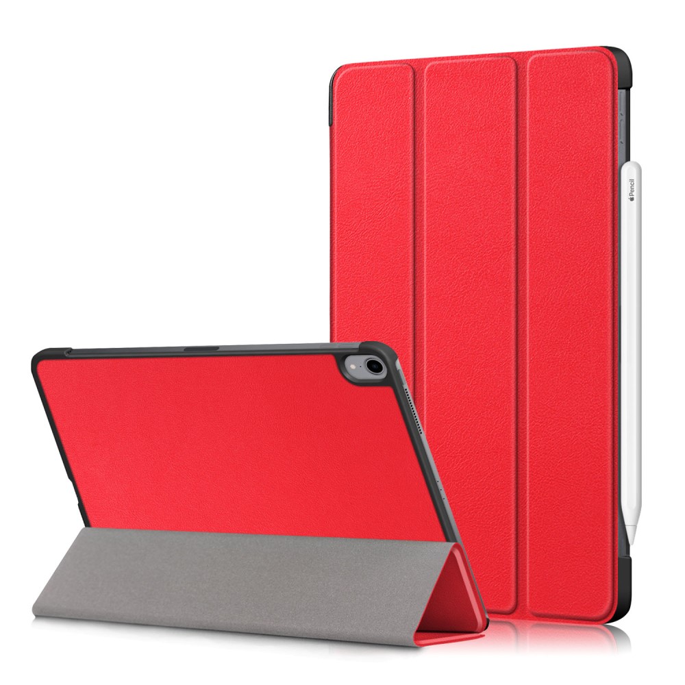  iPad Air 2026-2020 Fodral Tri-Fold Litchi Röd