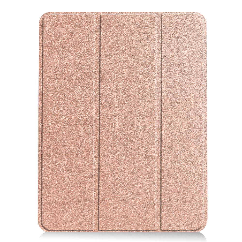  iPad Air 2026-2020 Fodral Tri-Fold Litchi Roséguld