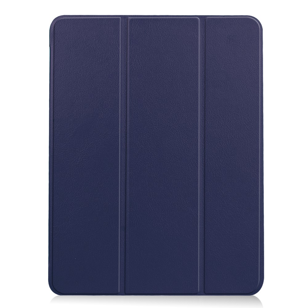  iPad Air 2026-2020 Fodral Tri-Fold Litchi Mörk Blå