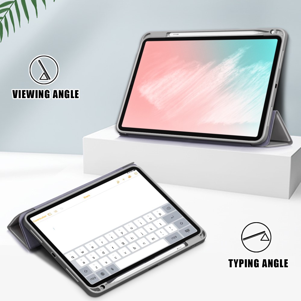  iPad Air 2026-2020 Fodral Tri-Fold Grå