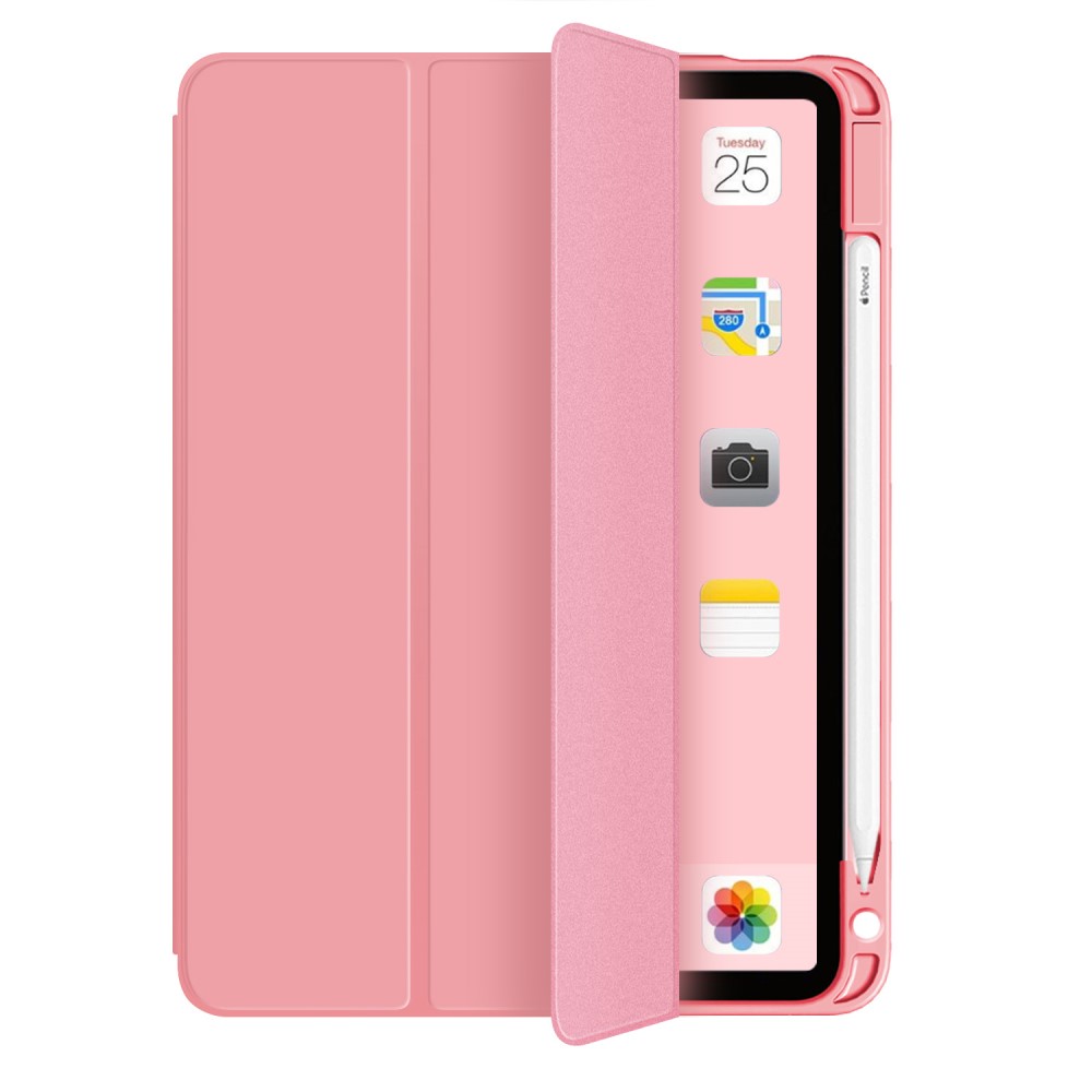  iPad Air 2026-2020 Fodral Tri-Fold Ljus Rosa