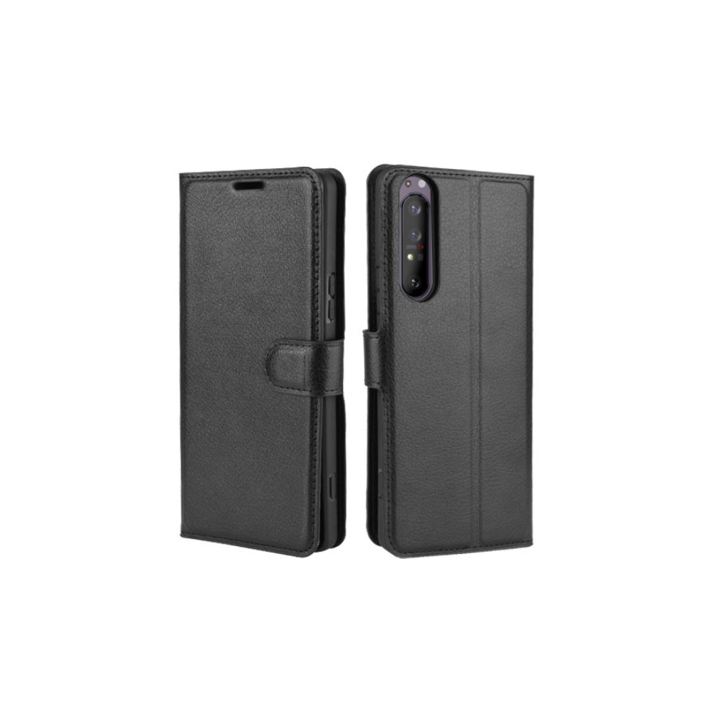  Sony Xperia 1 II - Litchi Plånboksfodral - Svart