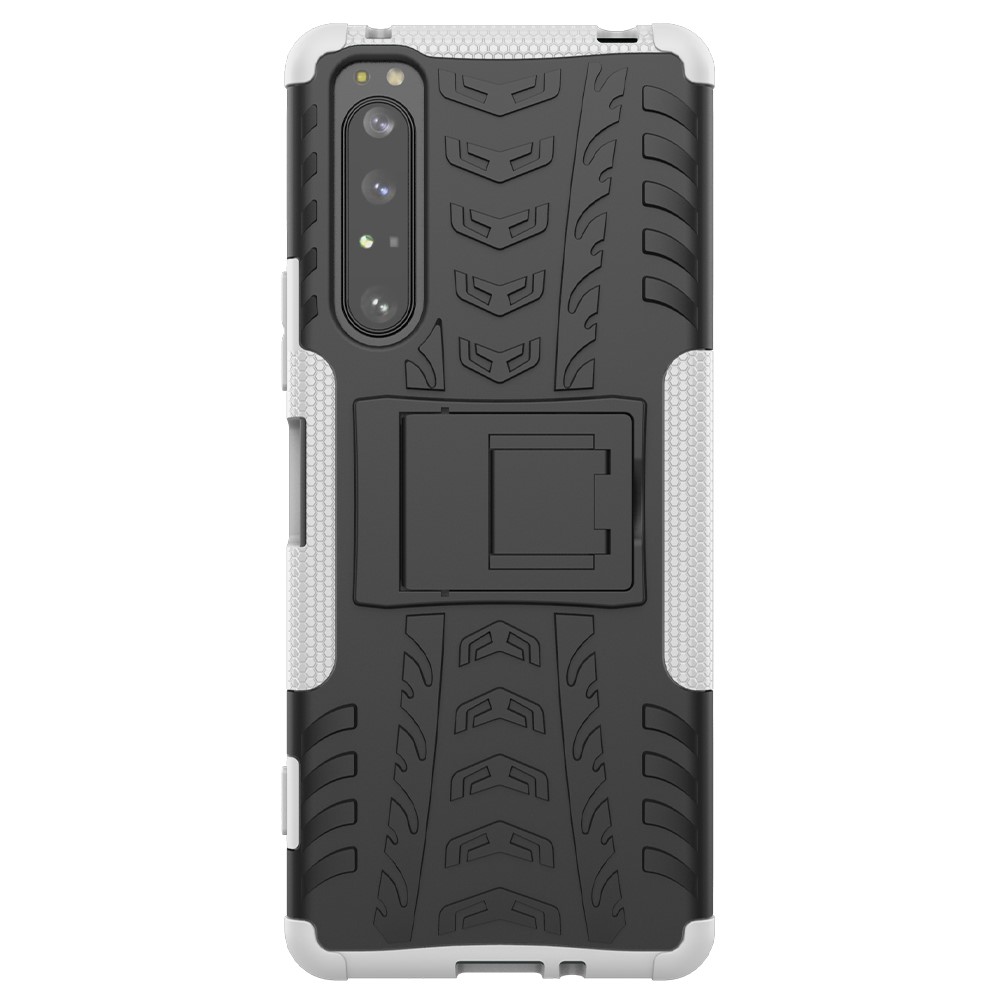 Sony Xperia 1 II - Ultimata Stöttåliga Skalet - Vit