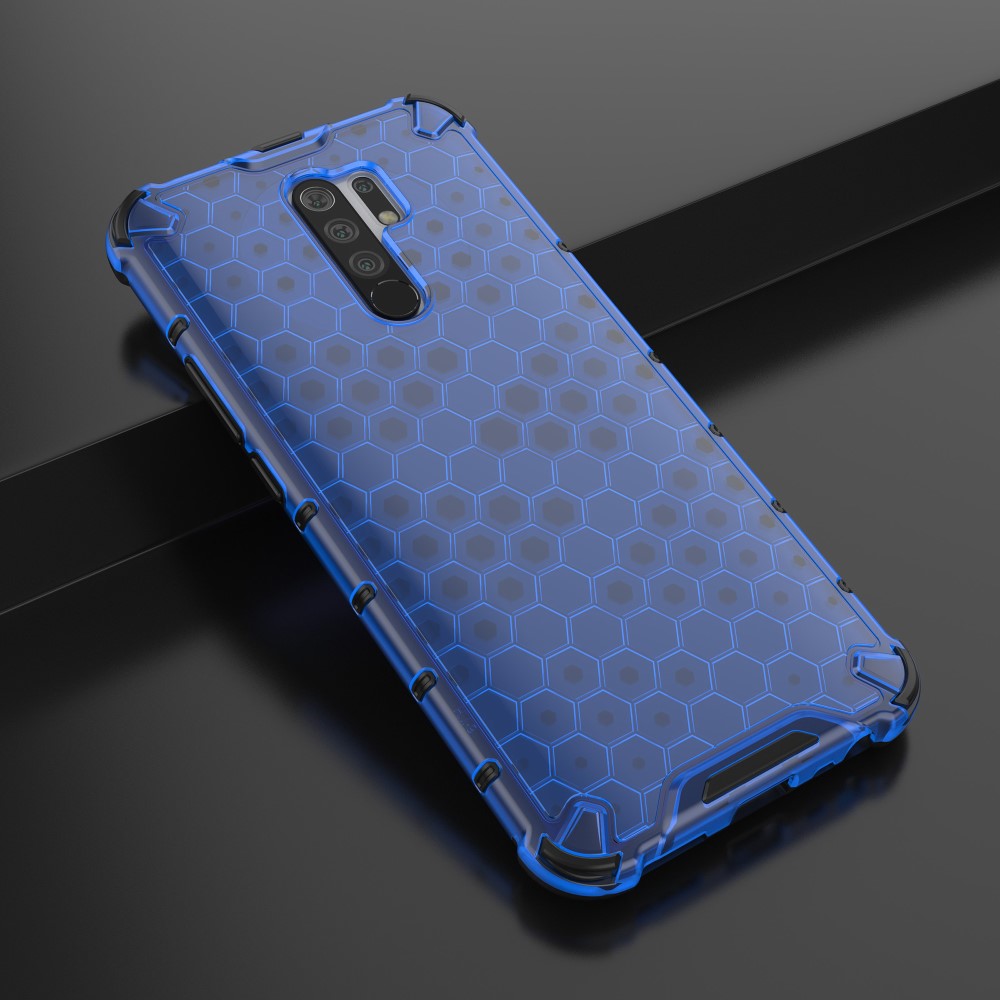  Xiaomi Redmi 9 - Armor Honeycomb Skal - Blå
