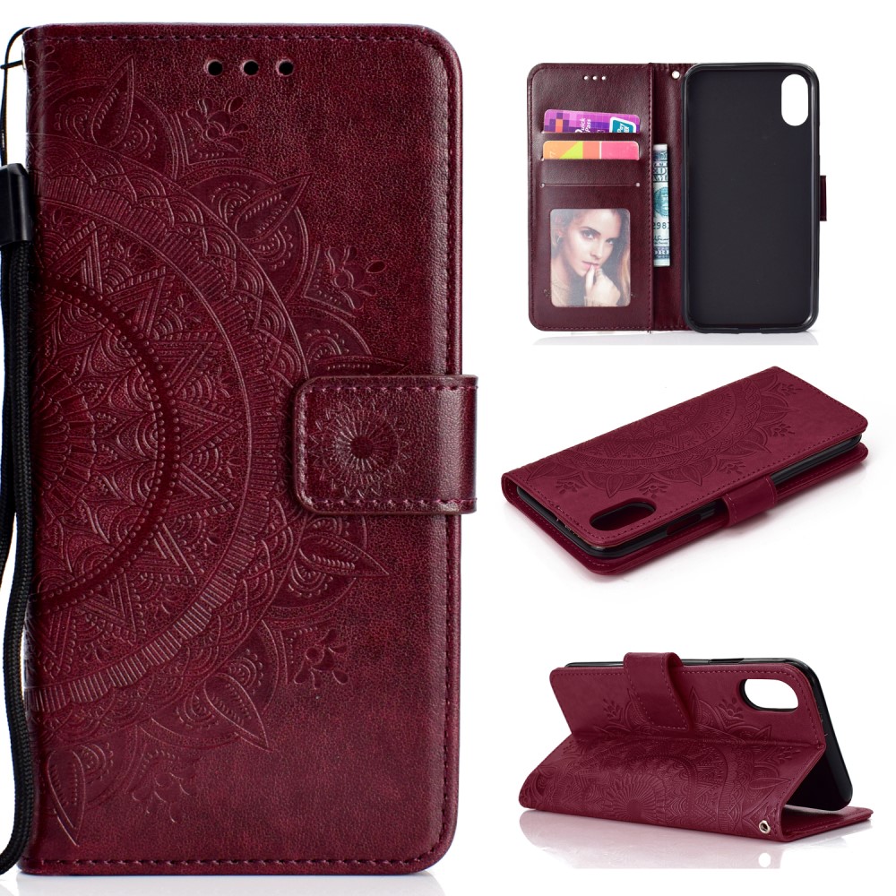  Xiaomi Redmi 9A - Mandala Fodral - Brun