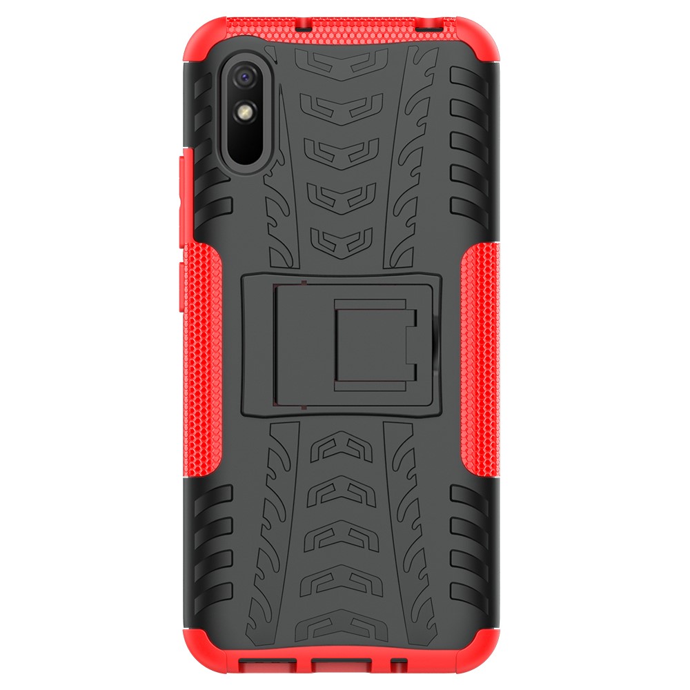  Xiaomi Redmi 9A - Stöttåligt Skal med Stöd - Röd