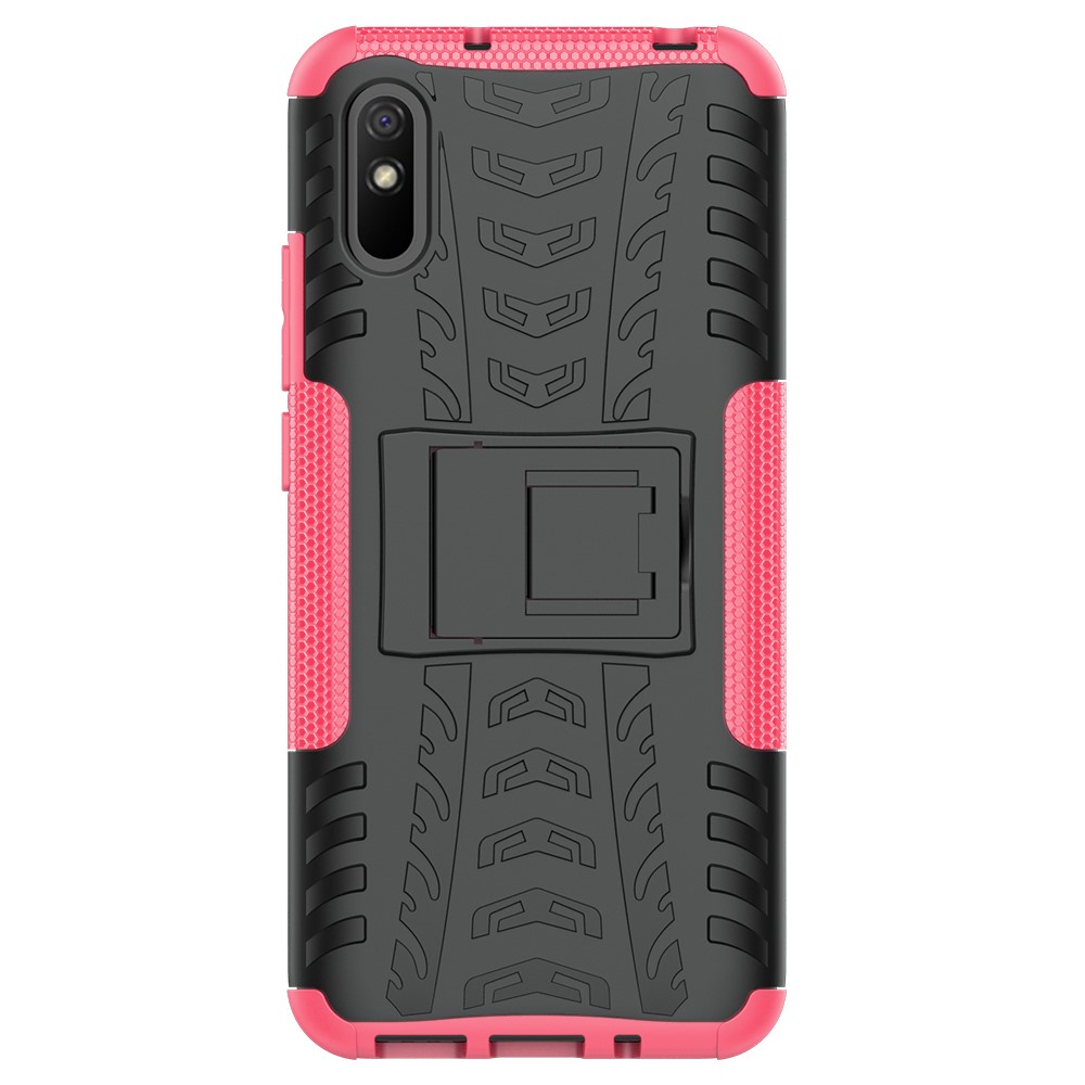  Xiaomi Redmi 9A - Stöttåligt Skal med Stöd - Rosa