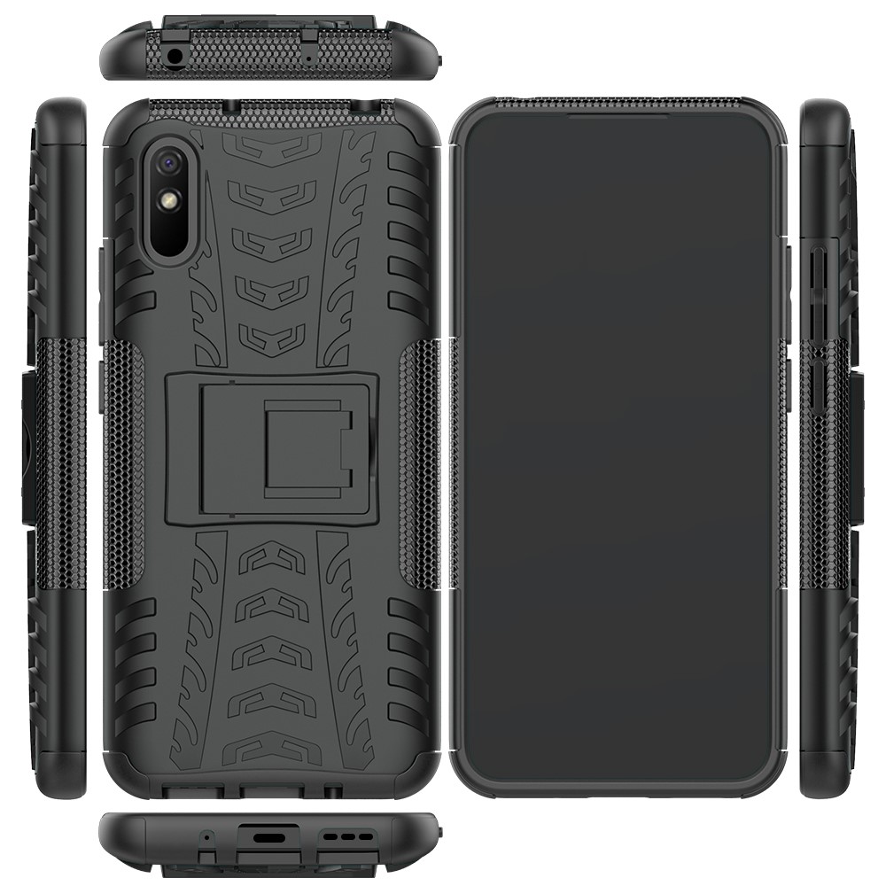  Xiaomi Redmi 9A - Stöttåligt Skal med Stöd - Lila