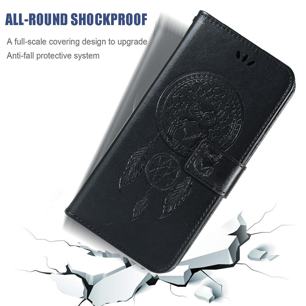  Xiaomi Redmi 9 - Dream Catcher Owl Fodral - Svart