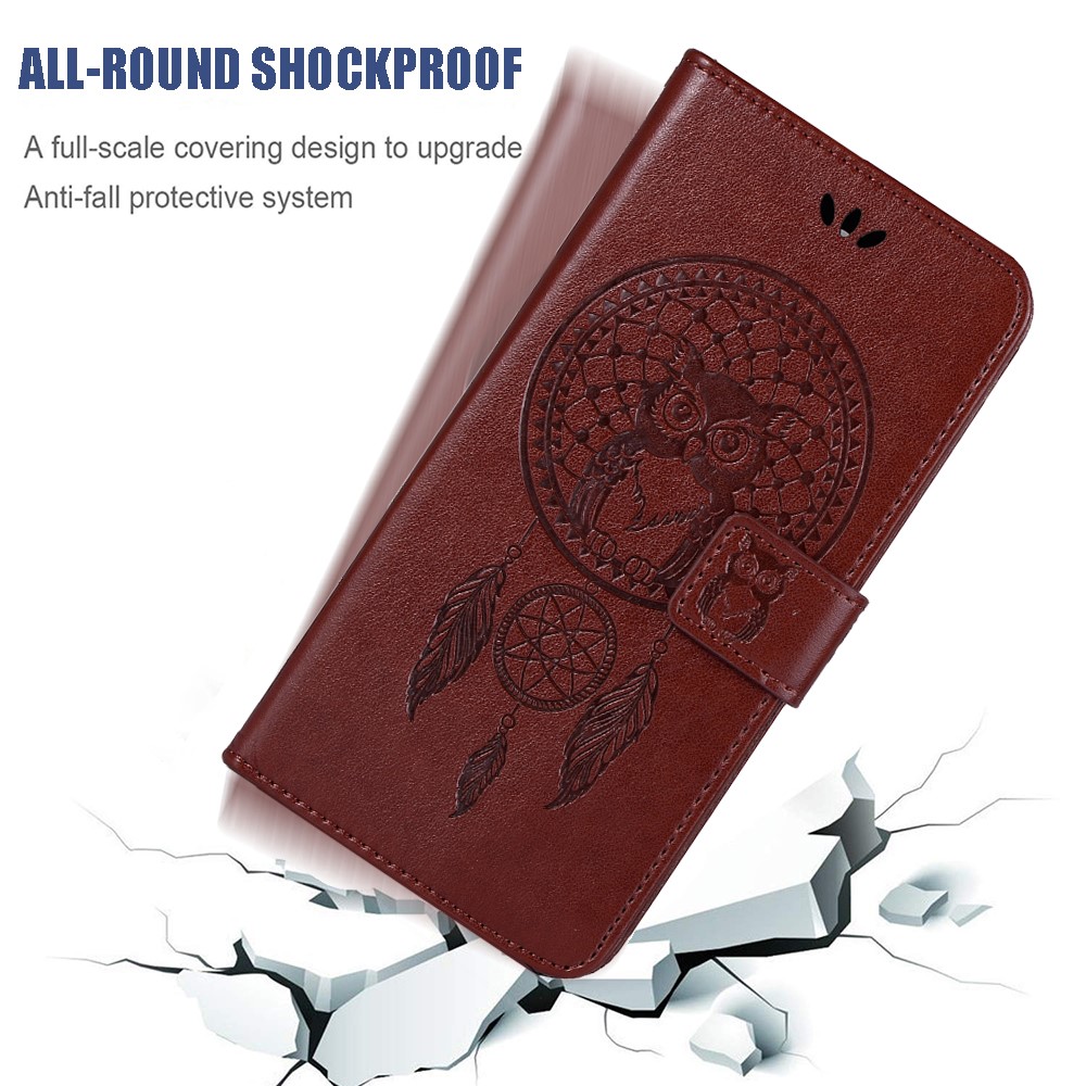  Xiaomi Redmi 9 - Dream Catcher Owl Fodral - Brun
