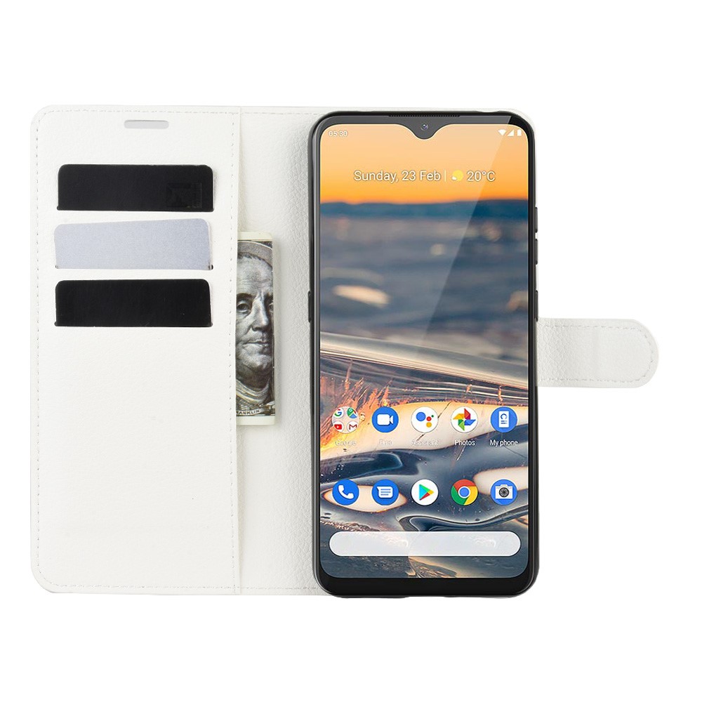  Nokia 5.3 - Litchi Plånboksfodral - Vit