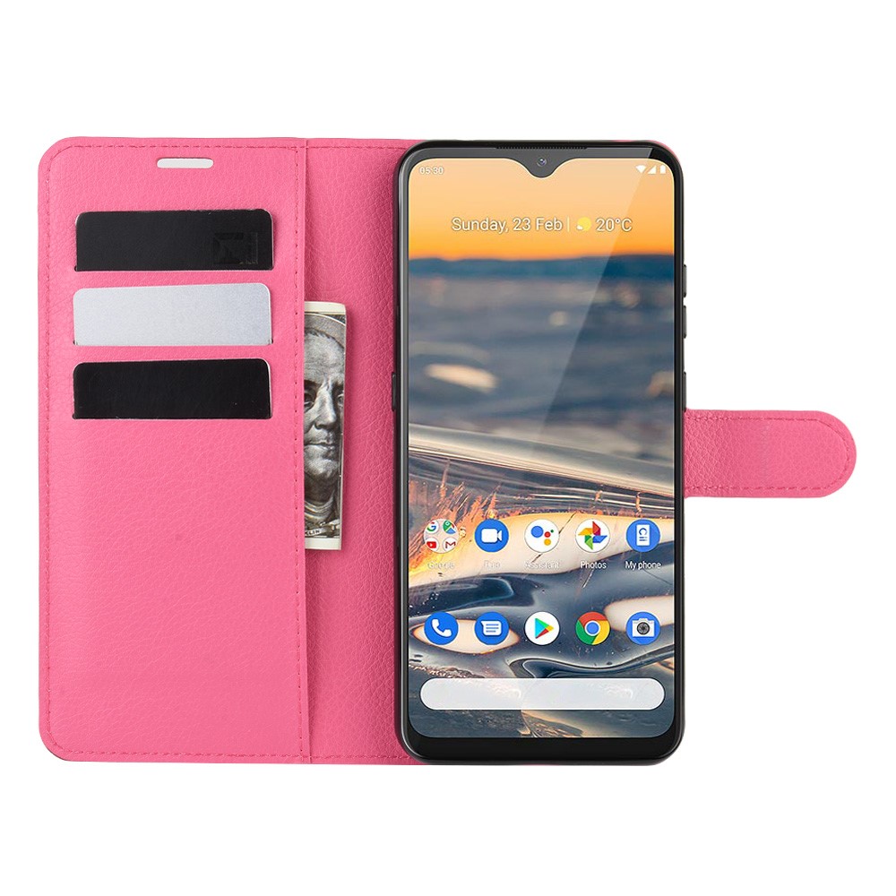  Nokia 5.3 - Litchi Plånboksfodral - Rosa