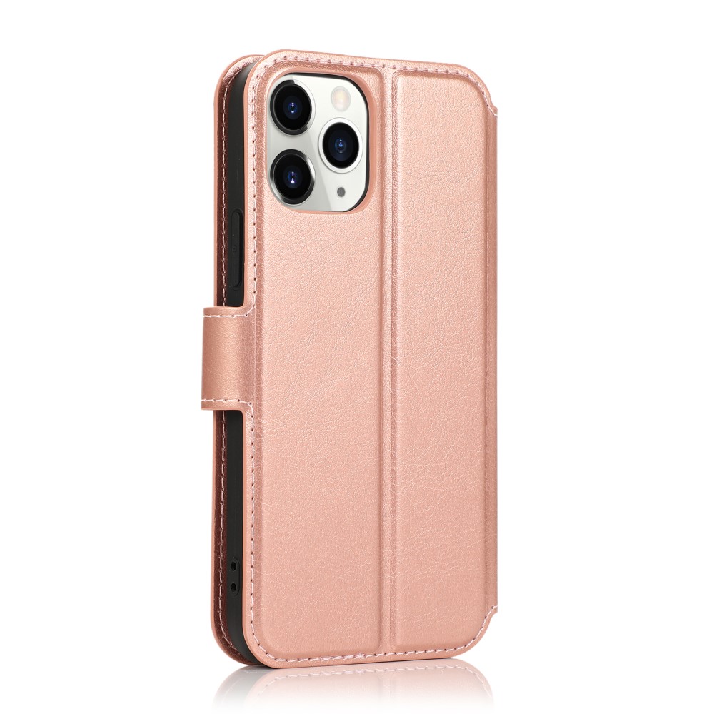  iPhone 12 / 12 Pro - Retro Plånboksfodral - Roséguld