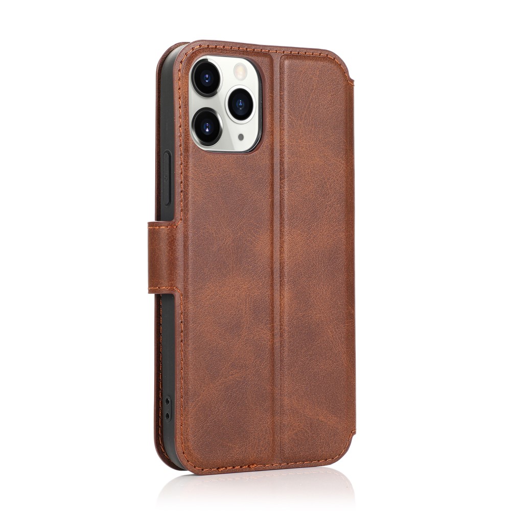  iPhone 12 / 12 Pro - Retro Plånboksfodral - Brun
