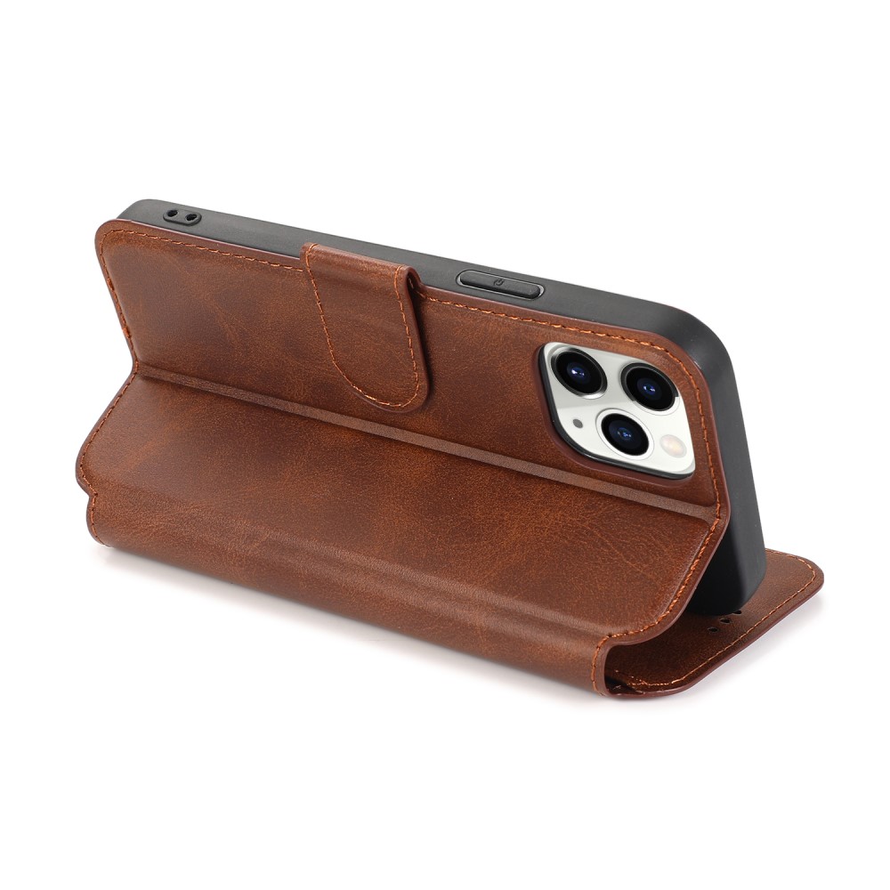  iPhone 12 / 12 Pro - Retro Plånboksfodral - Brun