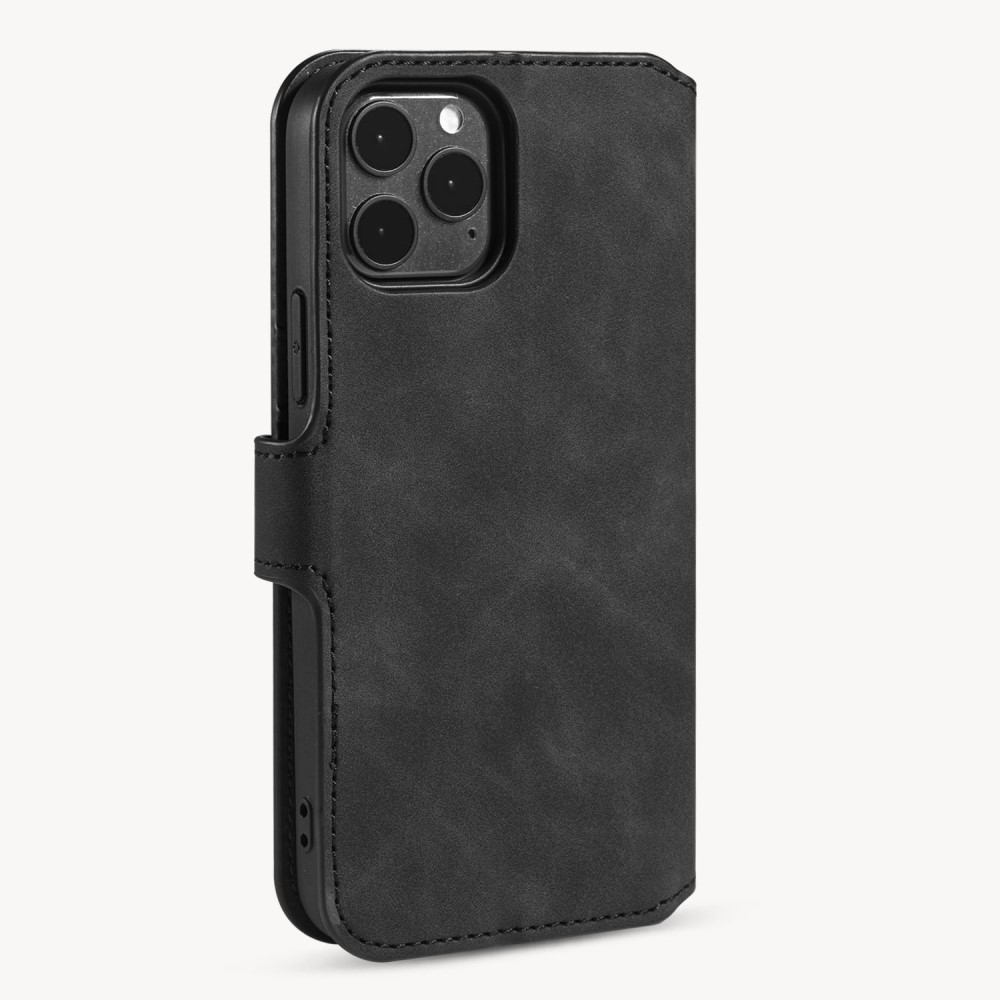 DG.MING iPhone 12 / 12 Pro - DG.MING Retro Fodral - Svart