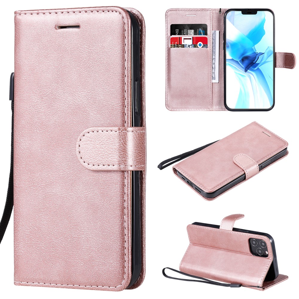  iPhone 12 / 12 Pro - Plånboksfodral - Roséguld