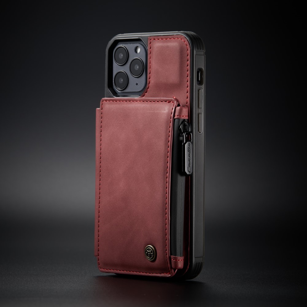 CASEME iPhone 12 / 12 Pro - CASEME Skal med Plånboksfunktion - Röd