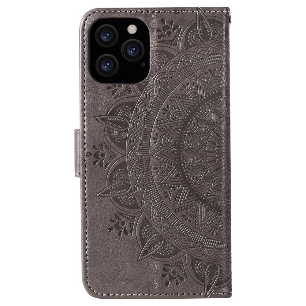  iPhone 12 / 12 Pro - Mandala Fodral - Grå