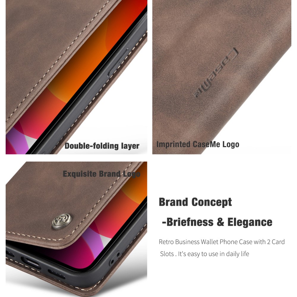 CASEME iPhone 12 / 12 Pro - CASEME Vintage Fodral - Brun