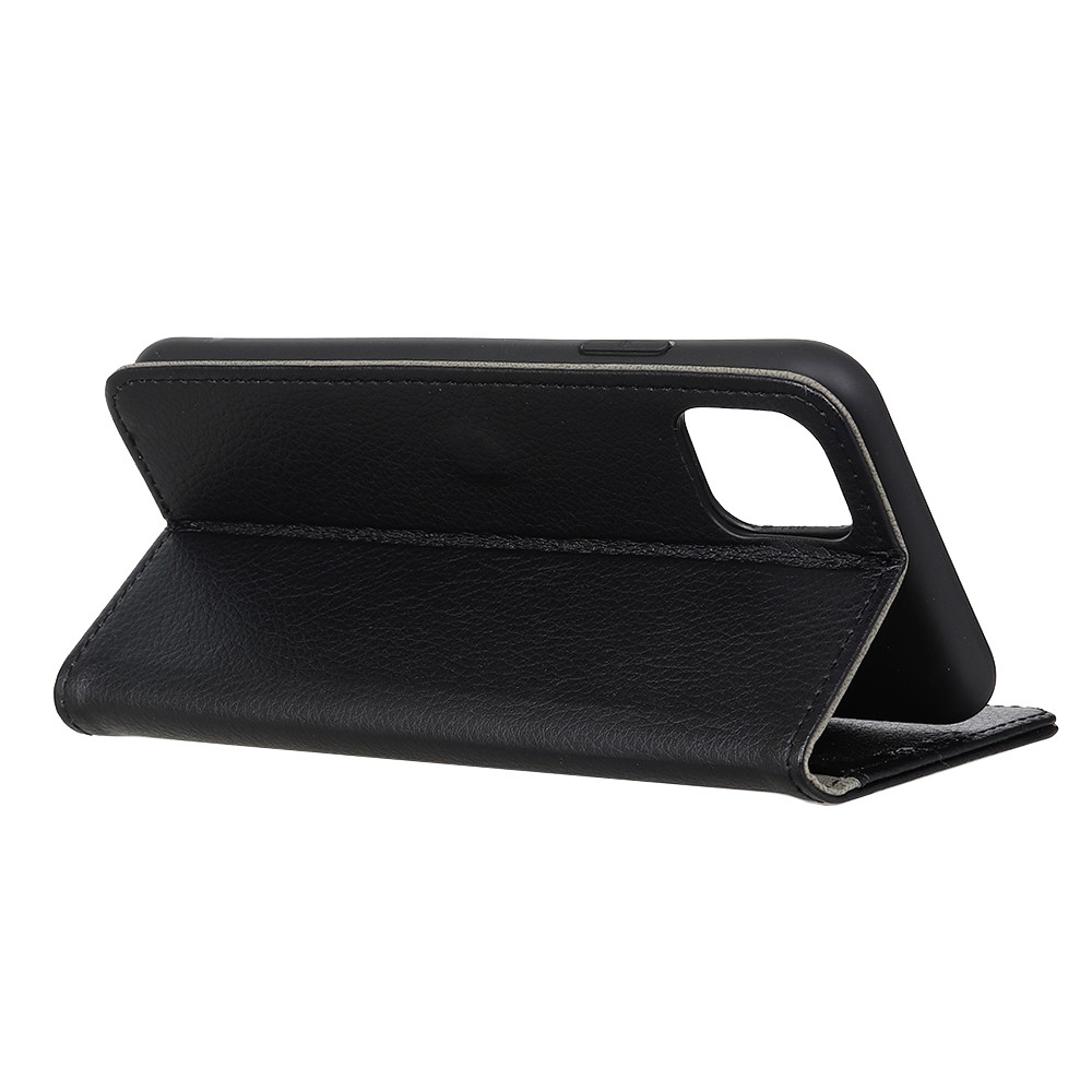  iPhone 12 Pro Max - Litchi Fodral - Svart