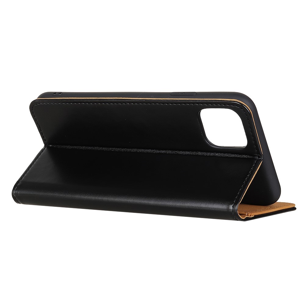  iPhone 12 Pro Max - Vintage Läder Fodral - Svart