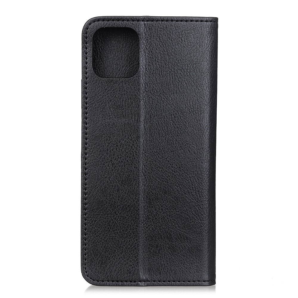  iPhone 12 Pro Max - Split Läder Flip Fodral - Svart