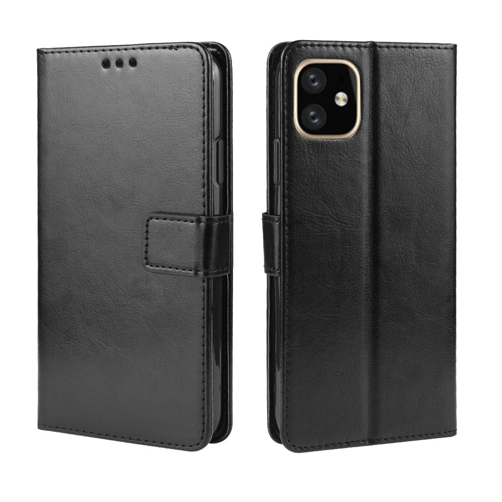  iPhone 12 Pro Max - Crazy Horse Fodral - Svart