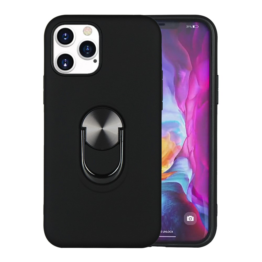  iPhone 12 Pro Max - Armor Hybrid Ring Skal - Svart