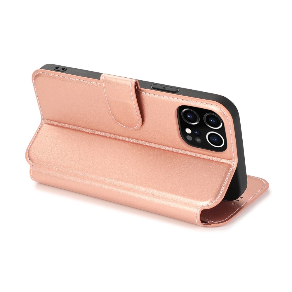  iPhone 12 Pro Max - Retro Plånboksfodral - Roséguld
