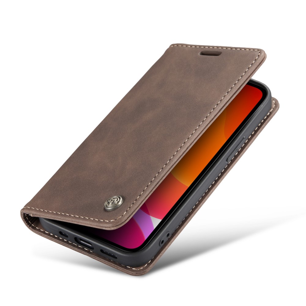CASEME iPhone 12 Pro Max - CASEME Vintage Flip Fodral - Brun