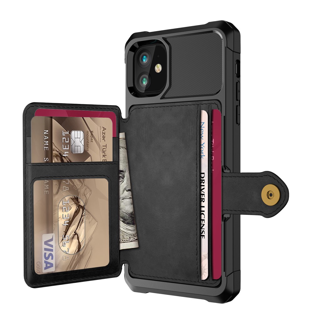  iPhone 12 Pro Max - Skal Med Magnetiskt Plånbok - Svart