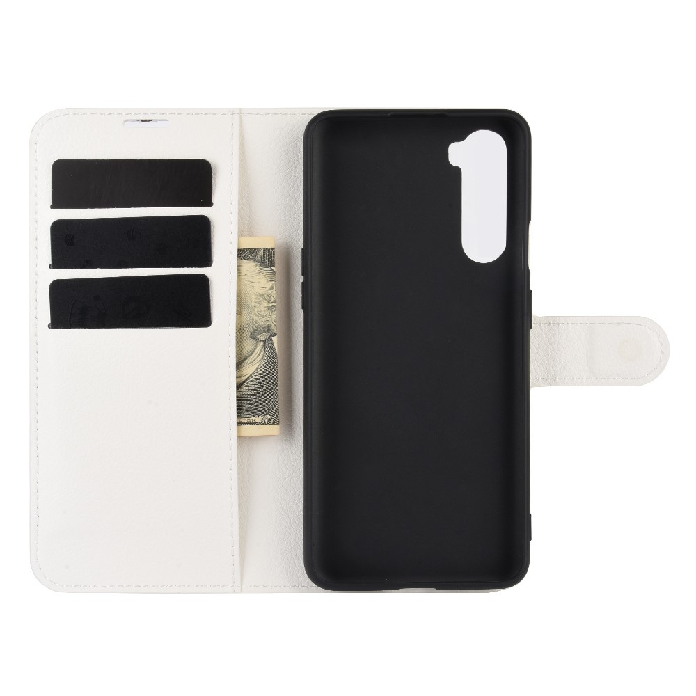  OnePlus Nord - Litchi Fodral - Vit