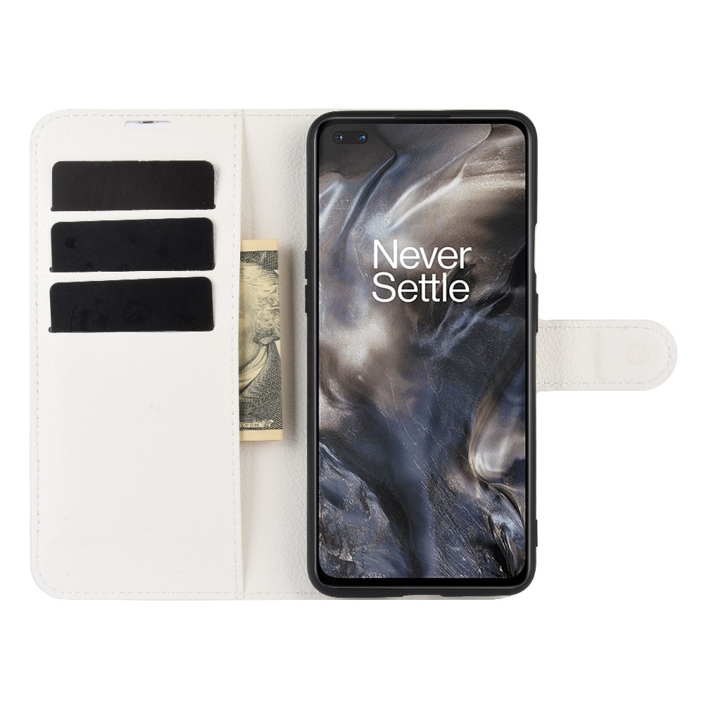  OnePlus Nord - Litchi Fodral - Vit