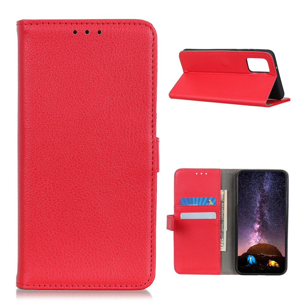  Xiaomi Mi 10T / 10T Pro - Litchi Läder Fodral - Röd