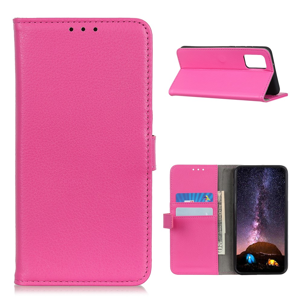  Xiaomi Mi 10T / 10T Pro - Litchi Läder Fodral - Rosa