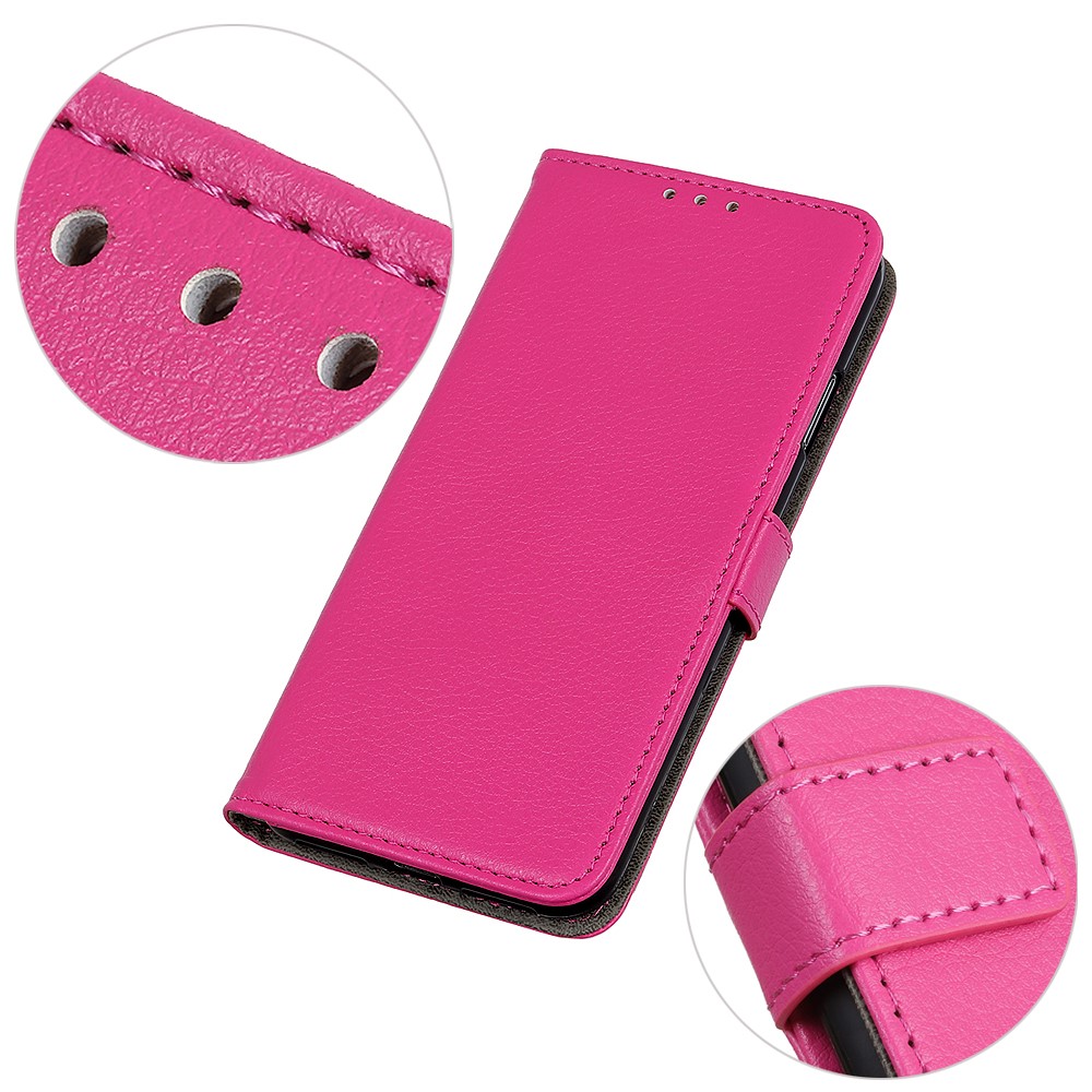  Xiaomi Mi 10T / 10T Pro - Litchi Läder Fodral - Rosa