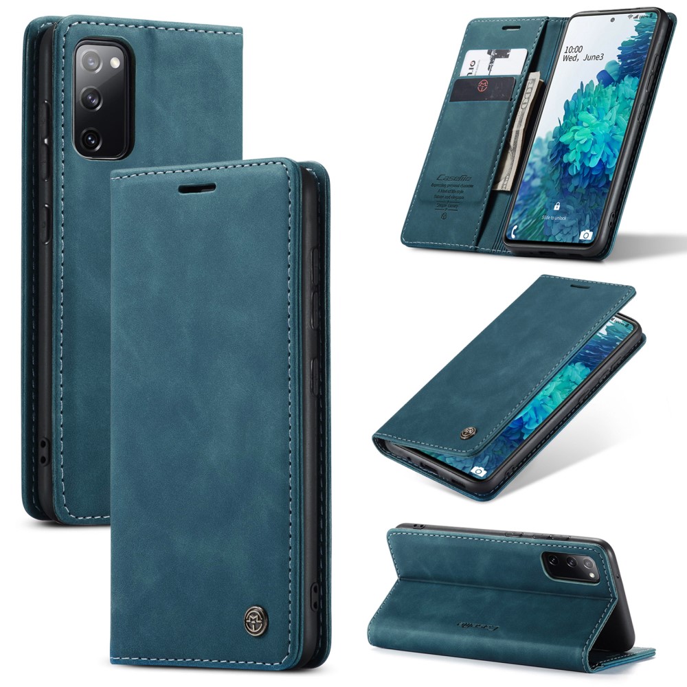 CASEME Samsung Galaxy S20 FE - CASEME Retro Fodral - Blå