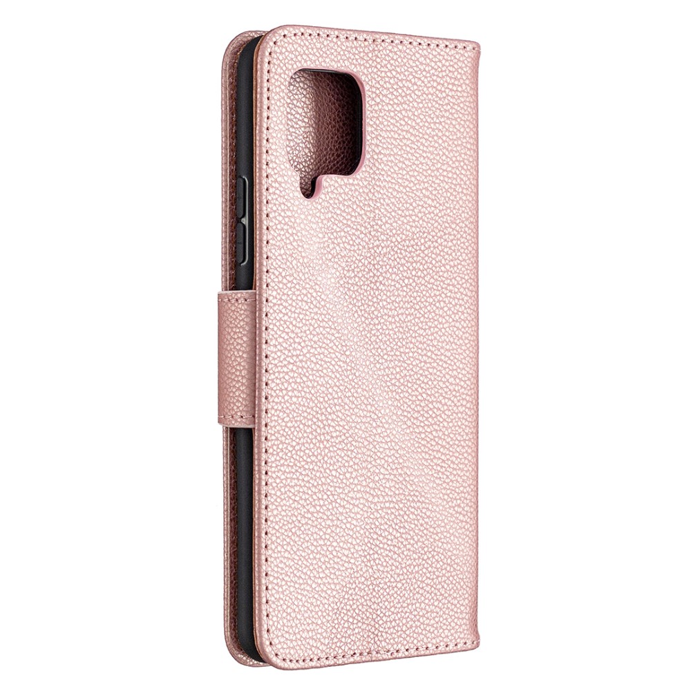  Samsung Galaxy A42 - Litchi Läder Fodral - Roséguld