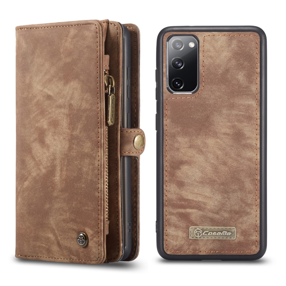 CASEME Samsung Galaxy S20 FE - CASEME 2-i-1 Magnet Skal/Fodral - Brun