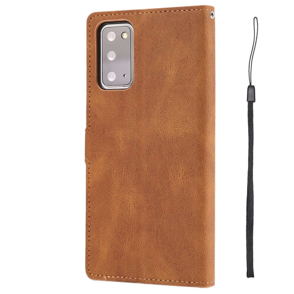  Samsung Galaxy S20 FE - Klassiskt Läder Fodral - Brun