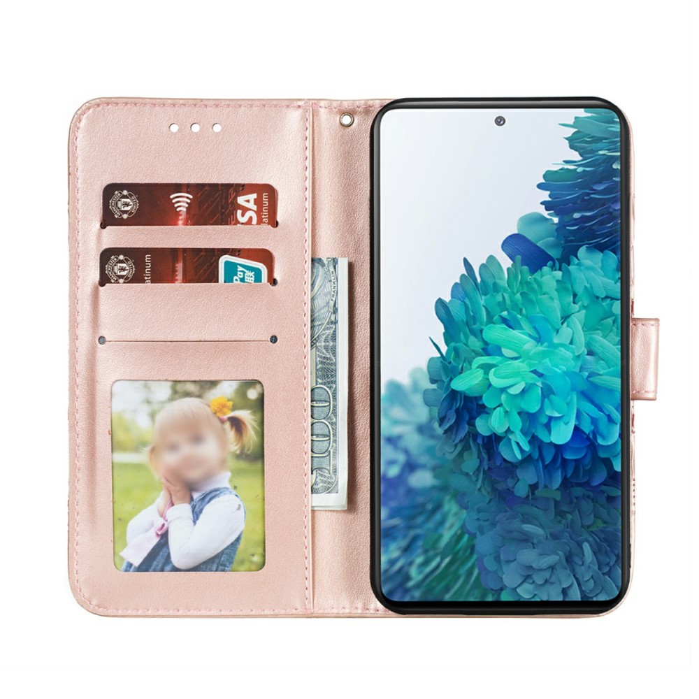  Samsung Galaxy S20 FE - Mandala Läder Fodral - Roséguld