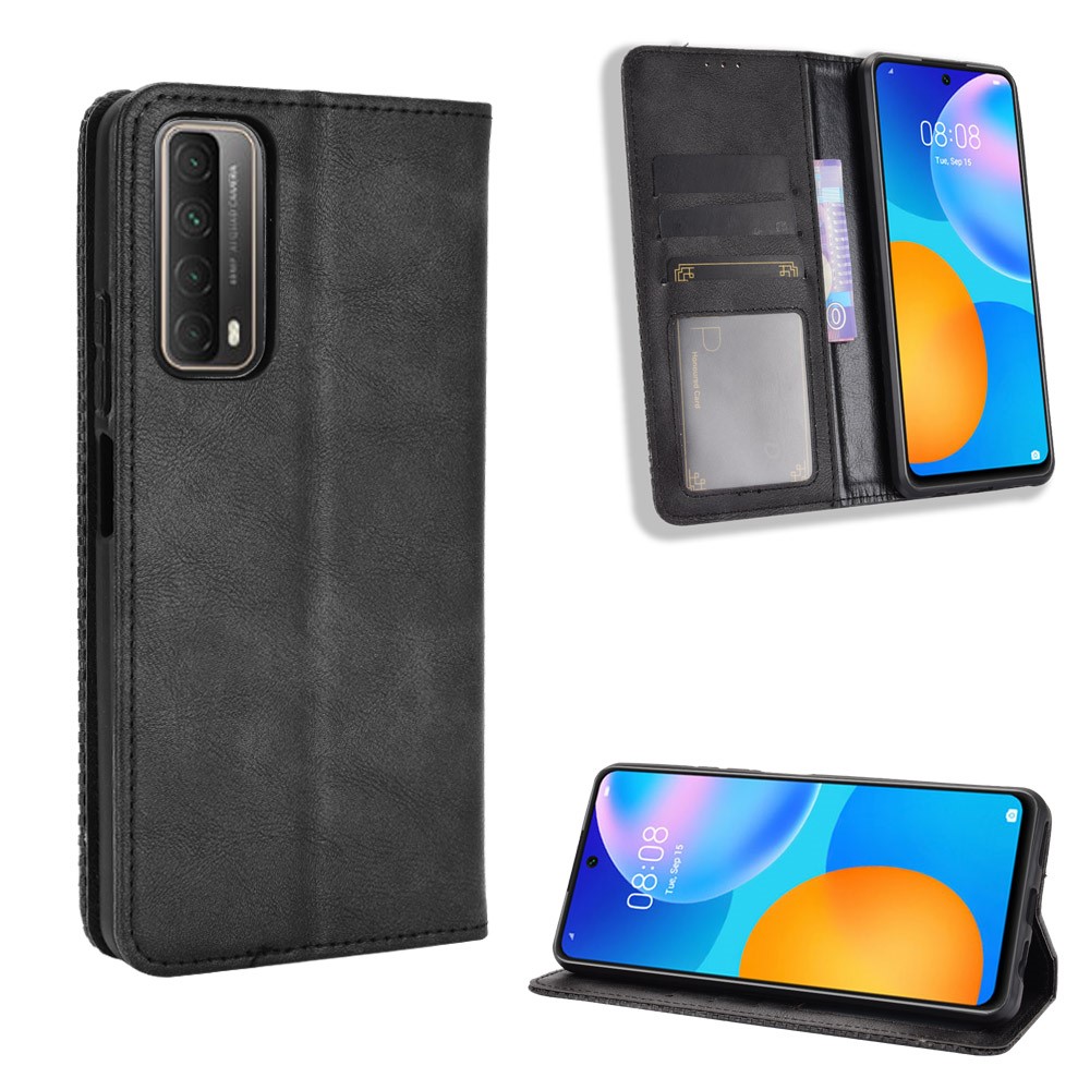  Huawei P Smart (2021) - Retro Flip Fodral - Svart