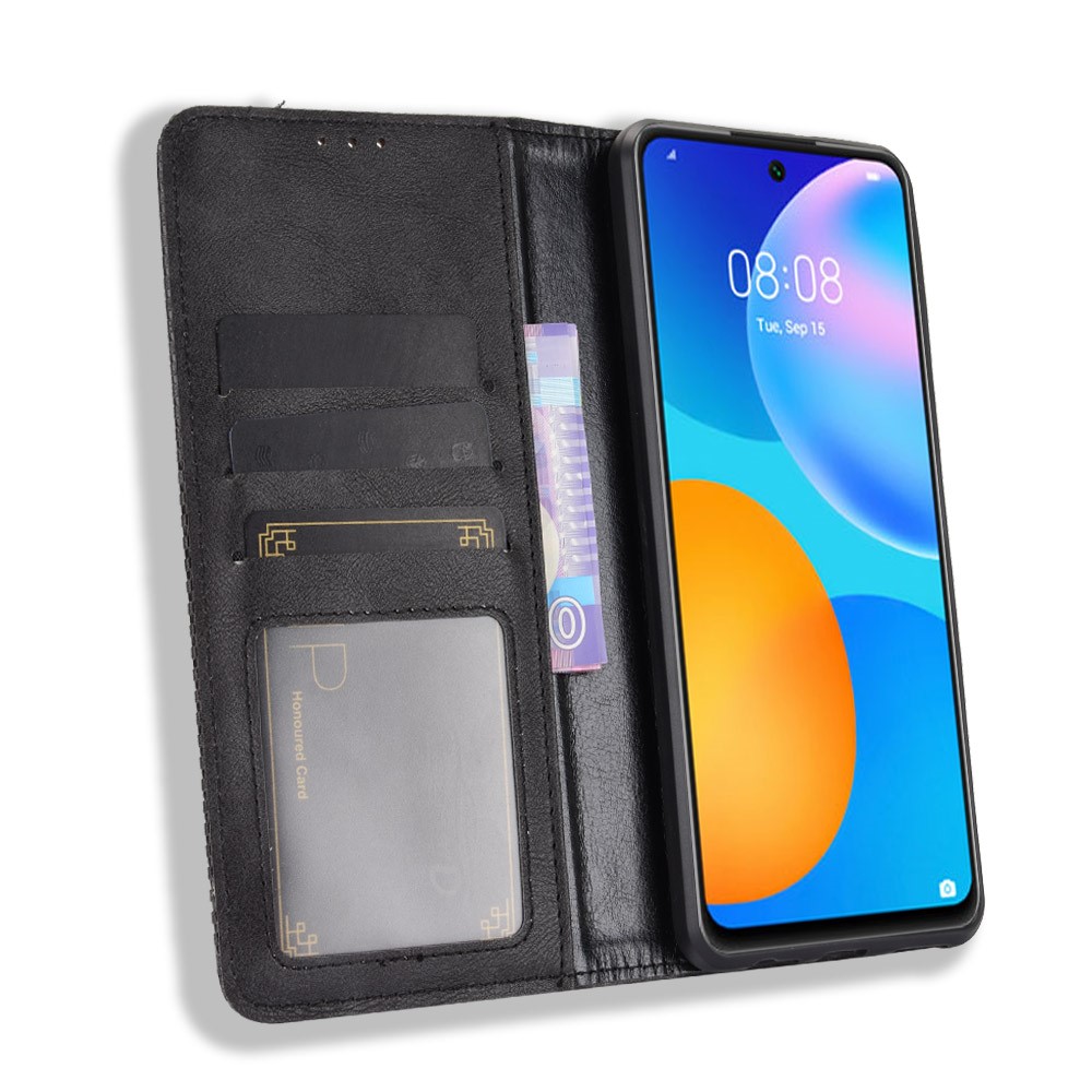  Huawei P Smart (2021) - Retro Flip Fodral - Svart