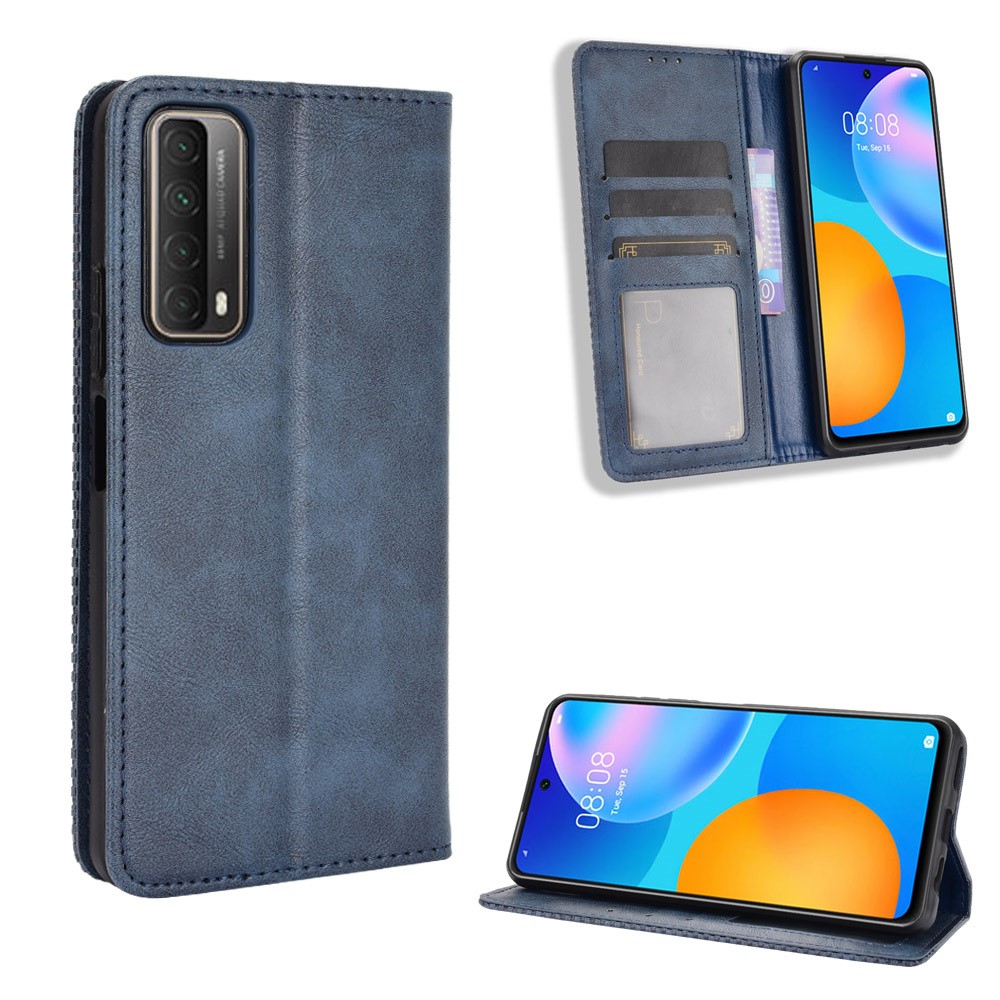  Huawei P Smart (2021) - Retro Flip Fodral - Blå
