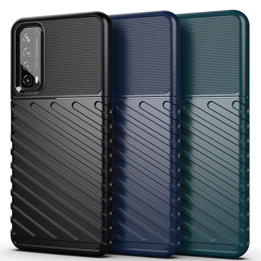  Huawei P Smart (2021) - Twill Textur Skal - Blå