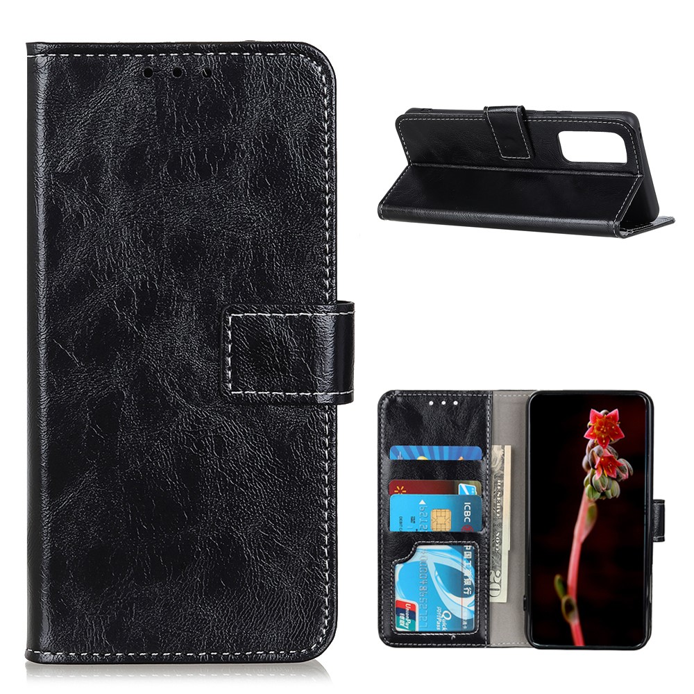  Huawei P Smart (2021) - Crazy Horse Fodral - Svart