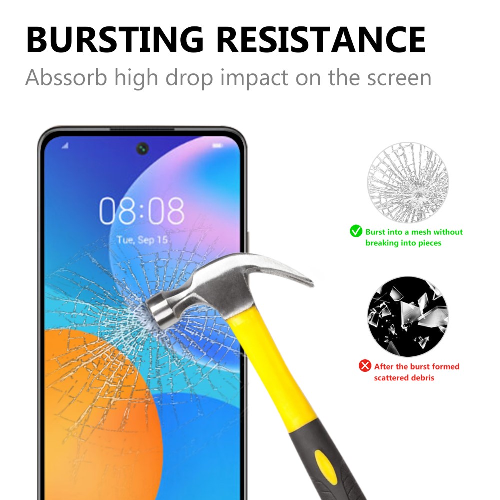  Huawei P Smart (2021) - Heltäckande Skärmskydd I Härdat Glas