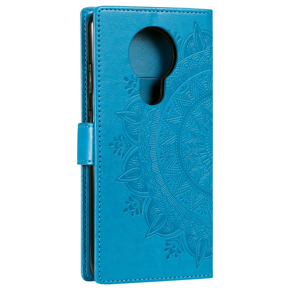  Nokia 3.4 - Mandala Läder Fodral - Blå